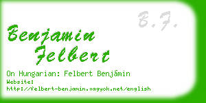 benjamin felbert business card